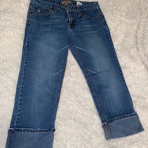 Paris Blues Ladies Size 9 Low Rise Skinny Cropped Blue Jeans